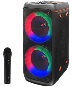 اسپیکر پارتی باکس Nexa 20W مدل NS201 نمای روبرو به همراه اقلام