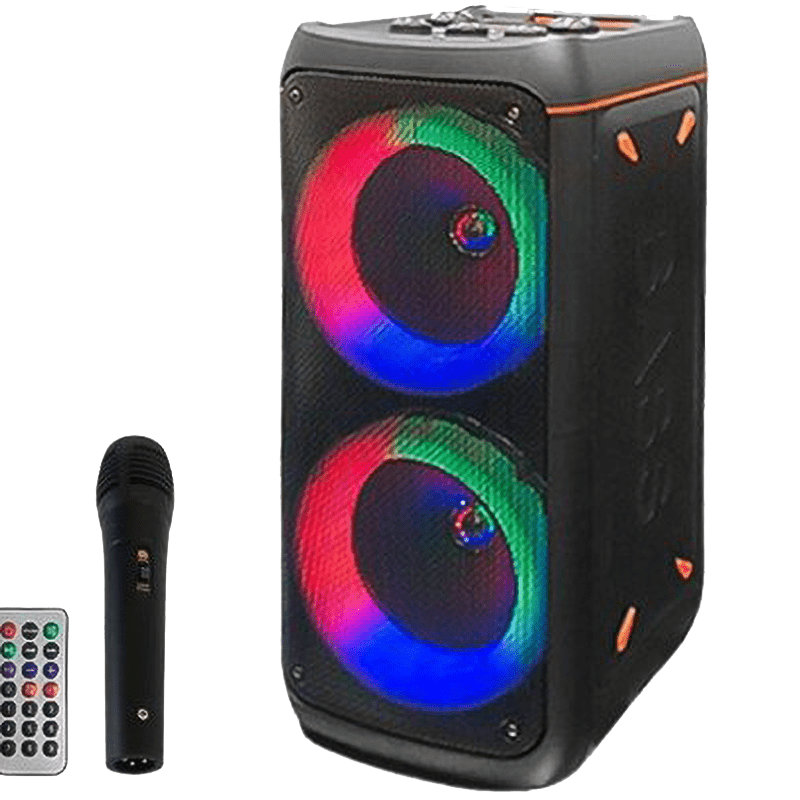 اسپیکر پارتی باکس Nexa 20W مدل NS201 نمای روبرو به همراه اقلام