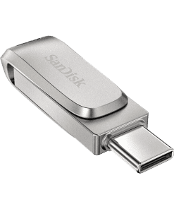 فلش مموری سن دیسک مدل Ultra Dual Drive Luxe ظرفیت 512 گیگابایت نمای روبرو اریب